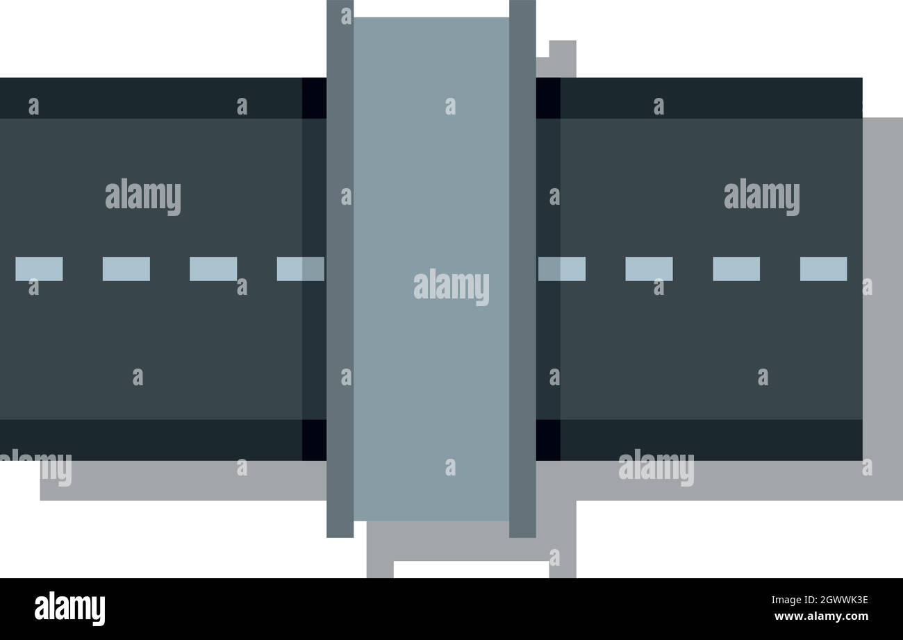 L'icône de la route, style plat Illustration de Vecteur