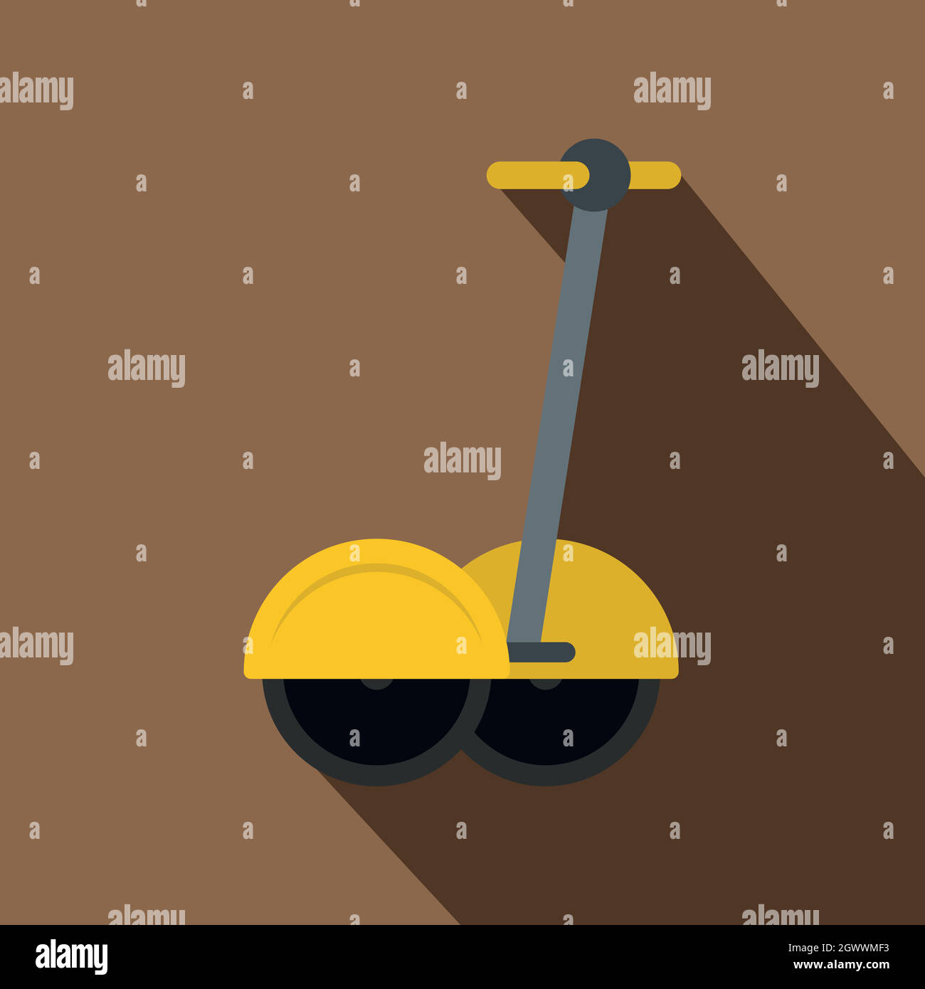 Deux roues jaune sur l'icône du véhicule électrique Illustration de Vecteur Deux roues jaune sur l'icône du véhicule électrique Illustration de Vecteur
