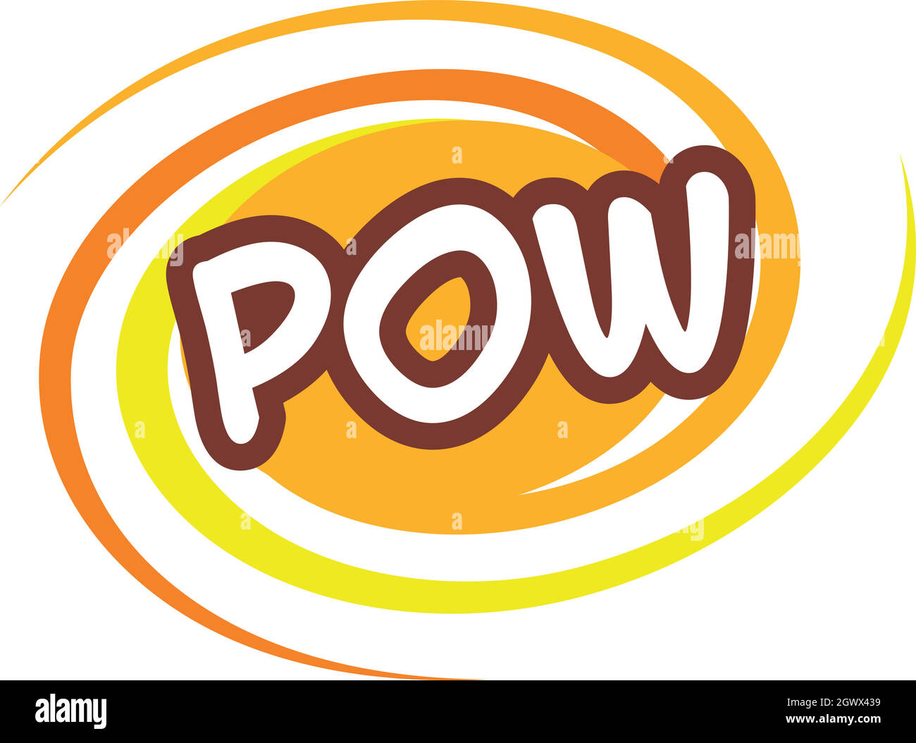 Icône Pow, style pop art Illustration de Vecteur