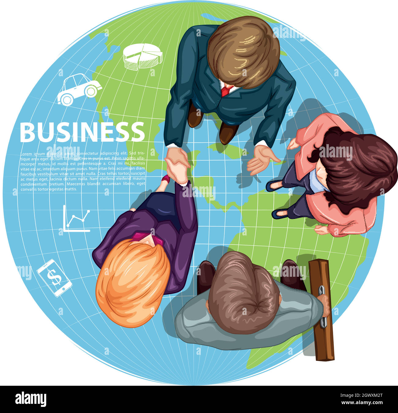Business people shaking hands Illustration de Vecteur