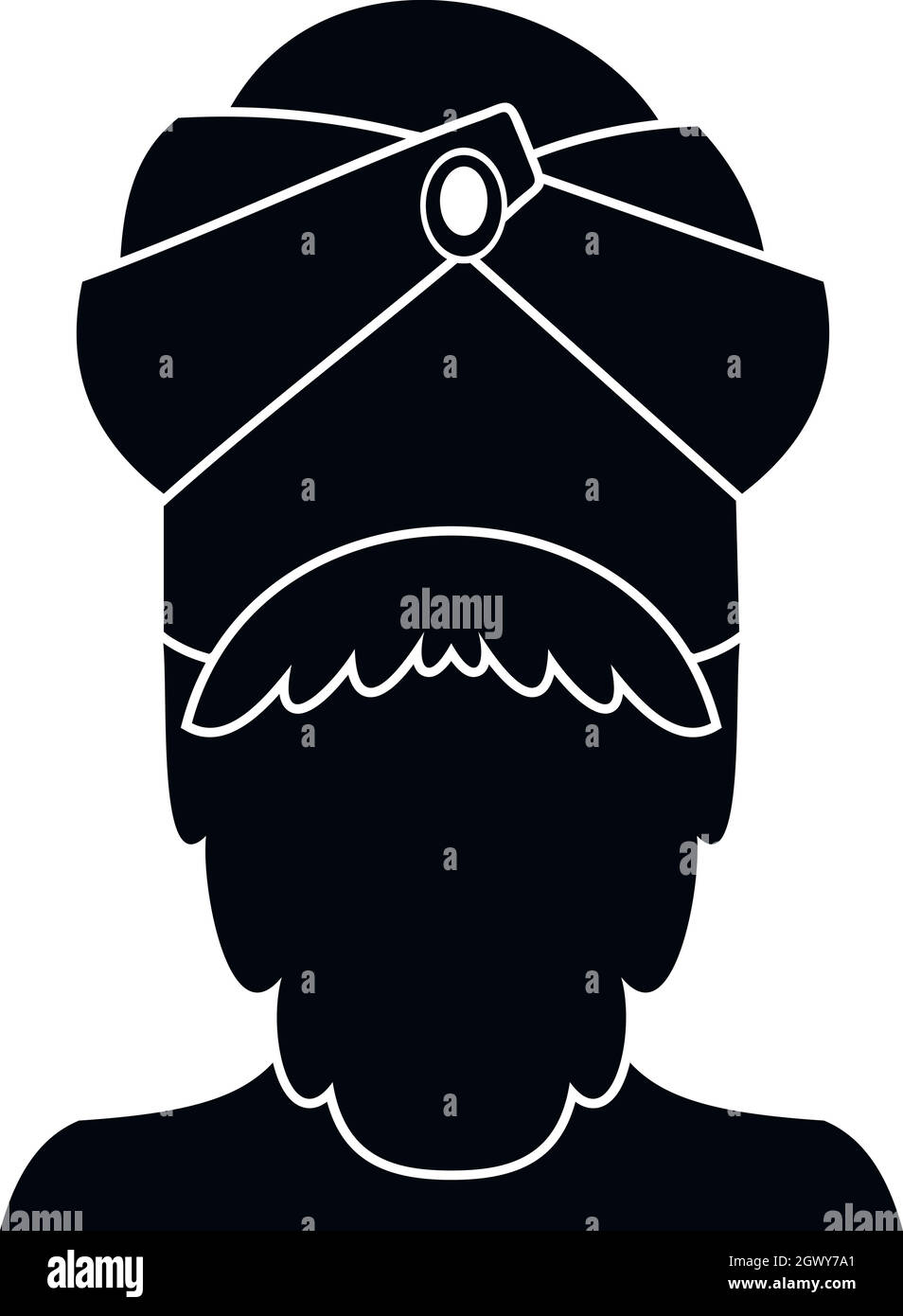 L'icône de l'homme indien, le style simple Illustration de Vecteur