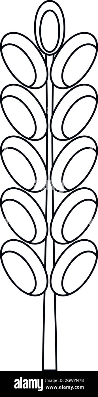 Spike sur le terrain, l'icône de style contour Illustration de Vecteur