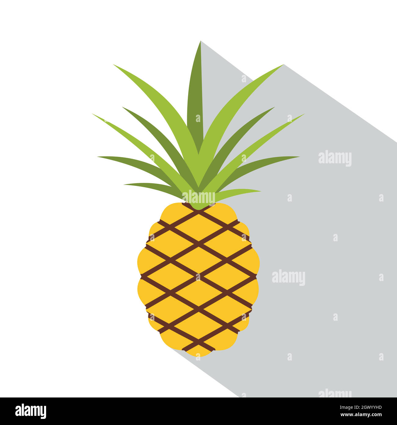 L'icône d'ananas, style plat Illustration de Vecteur