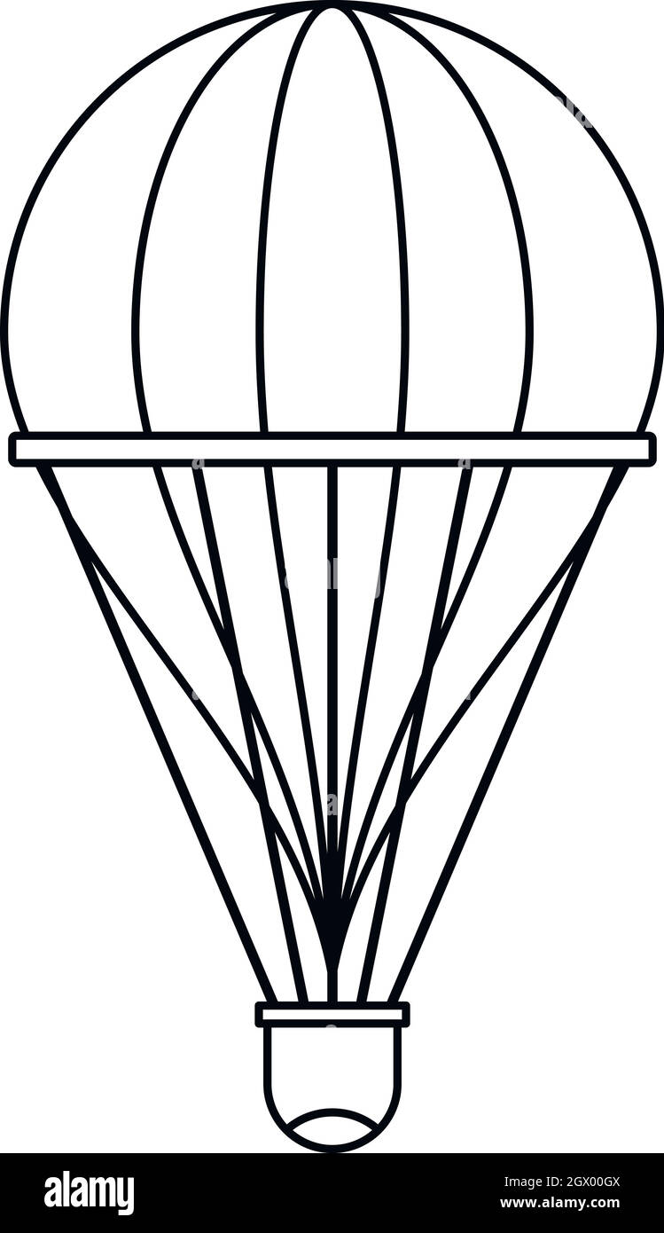 Icône style du contour, aérostat Illustration de Vecteur Icône style du contour, aérostat Illustration de Vecteur
