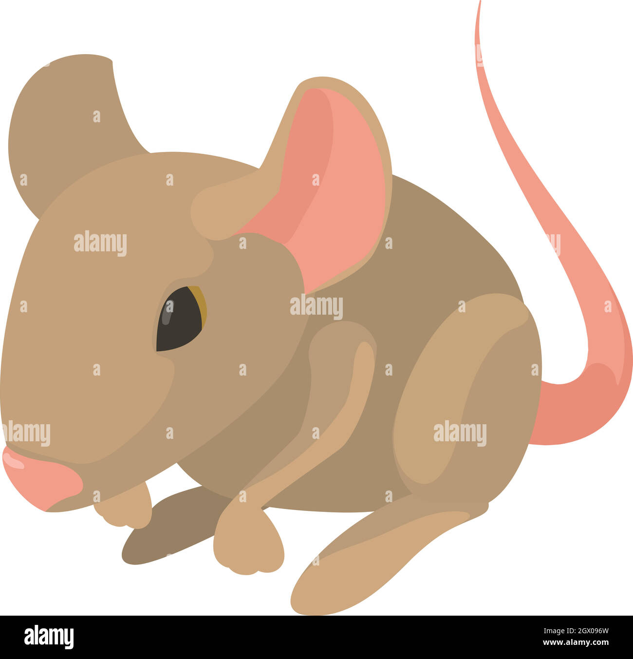 L'icône de rat, cartoon style Illustration de Vecteur