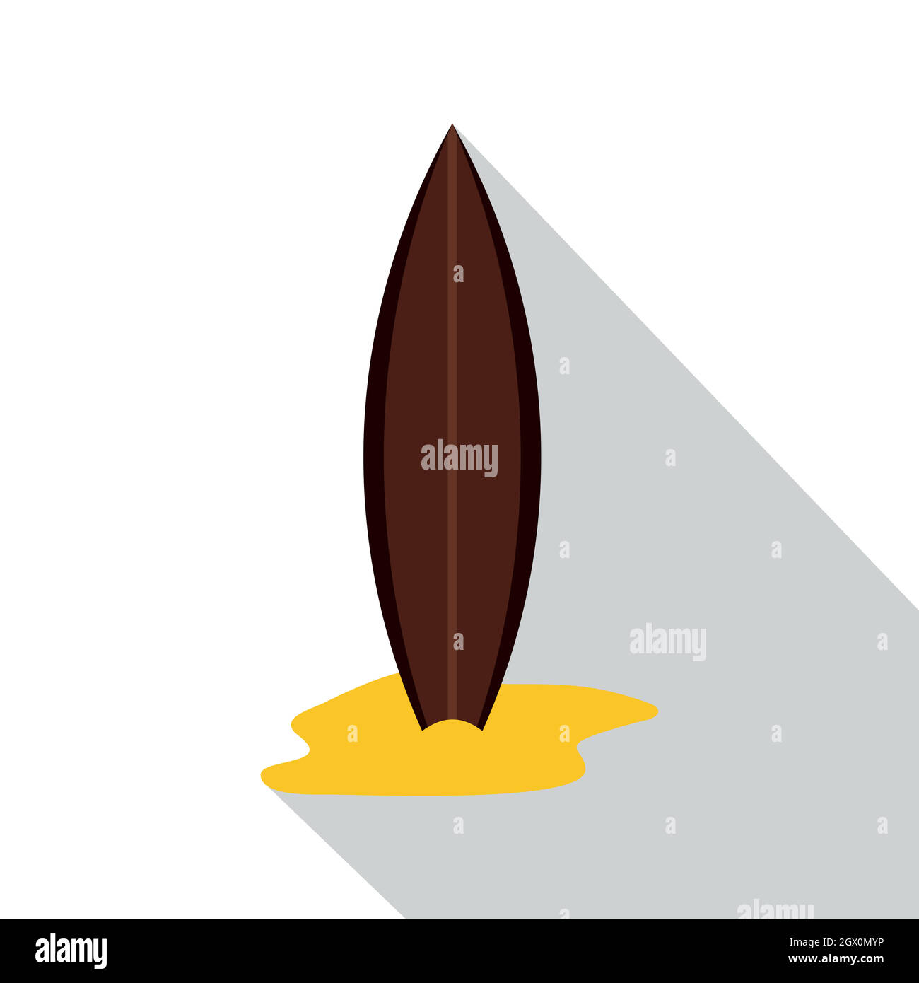 Surf Board, l'icône de style plat Illustration de Vecteur