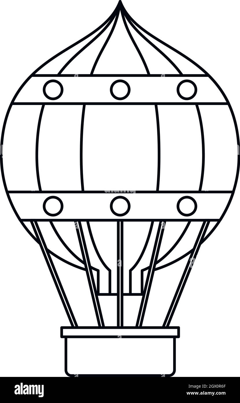 Ballon à air chaud avec l'icône panier gondole Illustration de Vecteur Ballon à air chaud avec l'icône panier gondole Illustration de Vecteur