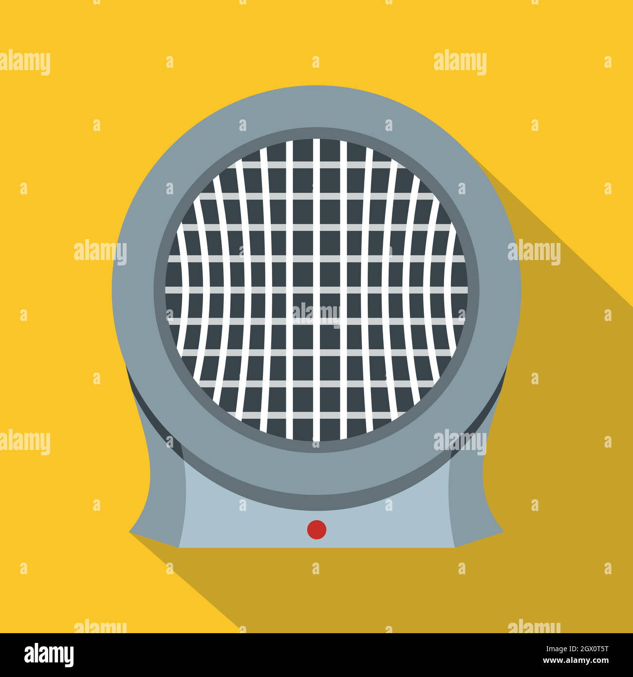 Radiateur électrique portatif, l'icône de style plat Illustration de Vecteur