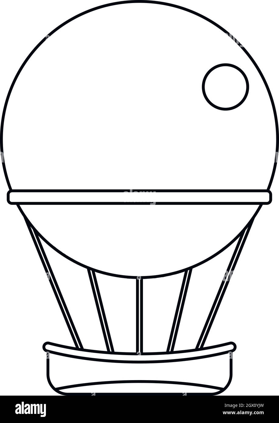 Voyage en montgolfière, icône de style contour Illustration de Vecteur Voyage en montgolfière, icône de style contour Illustration de Vecteur