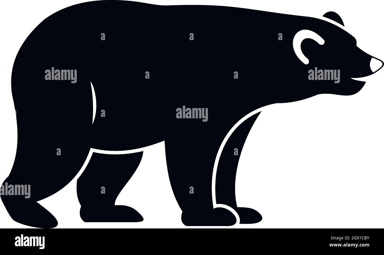 L'icône de l'ours sauvage, le style simple Illustration de Vecteur