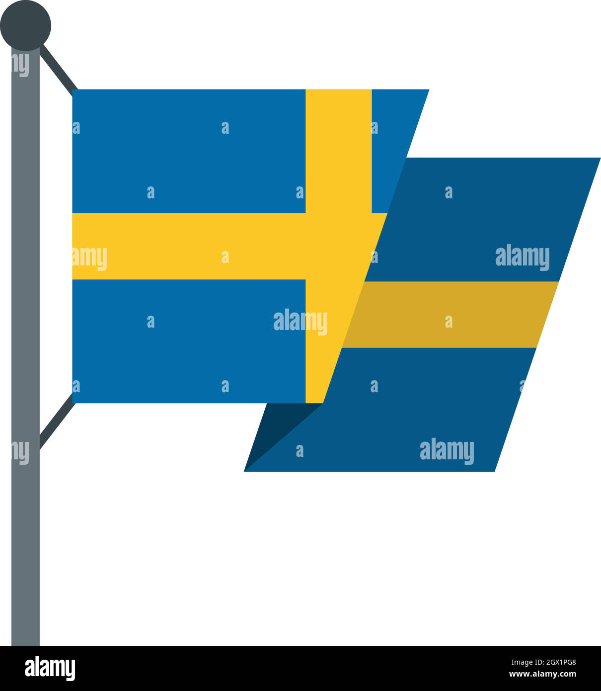 Pavillon de la Suède, l'icône de style plat Illustration de Vecteur