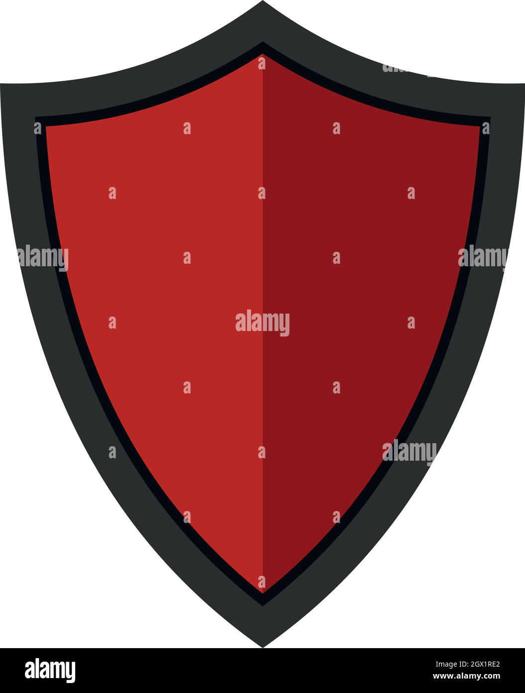 Pour l'icône du bouclier de guerre, style plat Illustration de Vecteur