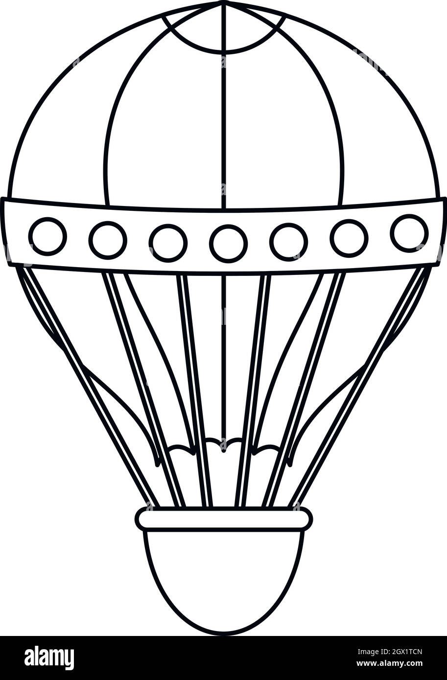 Ballon d'hélium à l'ancienne, l'icône de style contour Illustration de Vecteur Ballon d'hélium à l'ancienne, l'icône de style contour Illustration de Vecteur