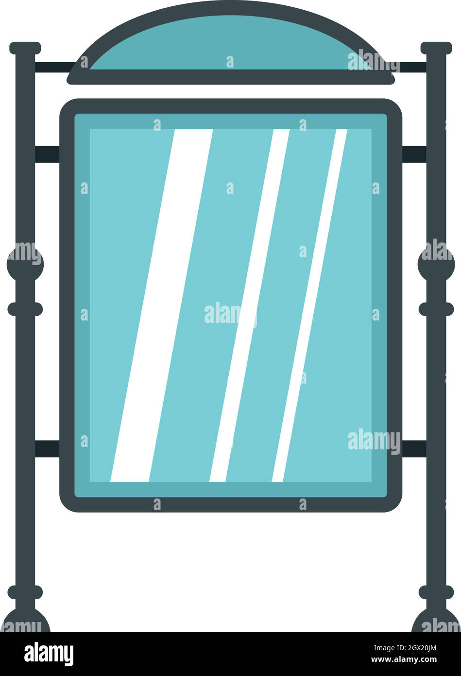 Enseigne publicitaire, icône de style plat Illustration de Vecteur