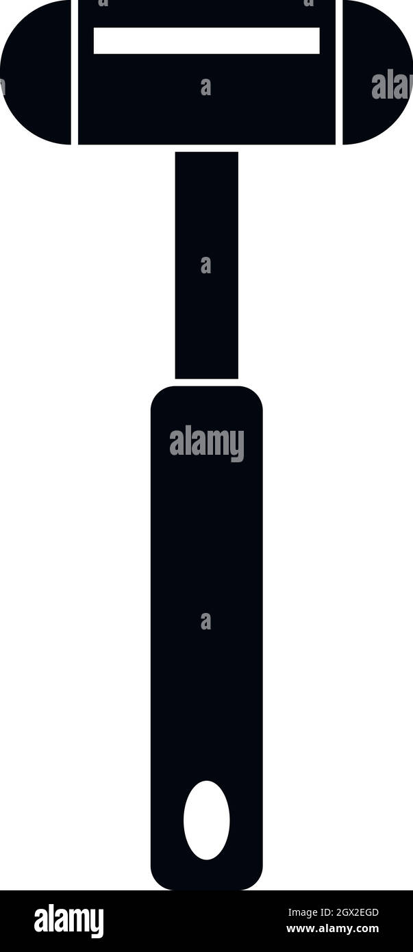Marteau à réflexe, l'icône de style simple. Illustration de Vecteur