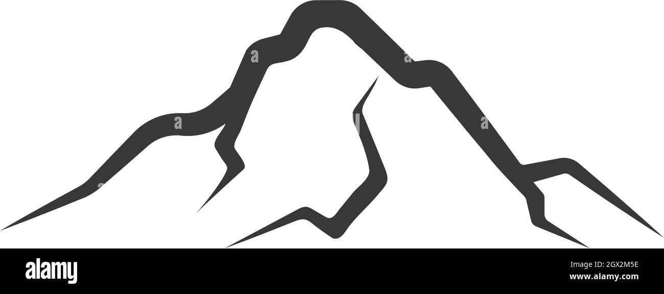 Modèle Logo montagnes Illustration de Vecteur