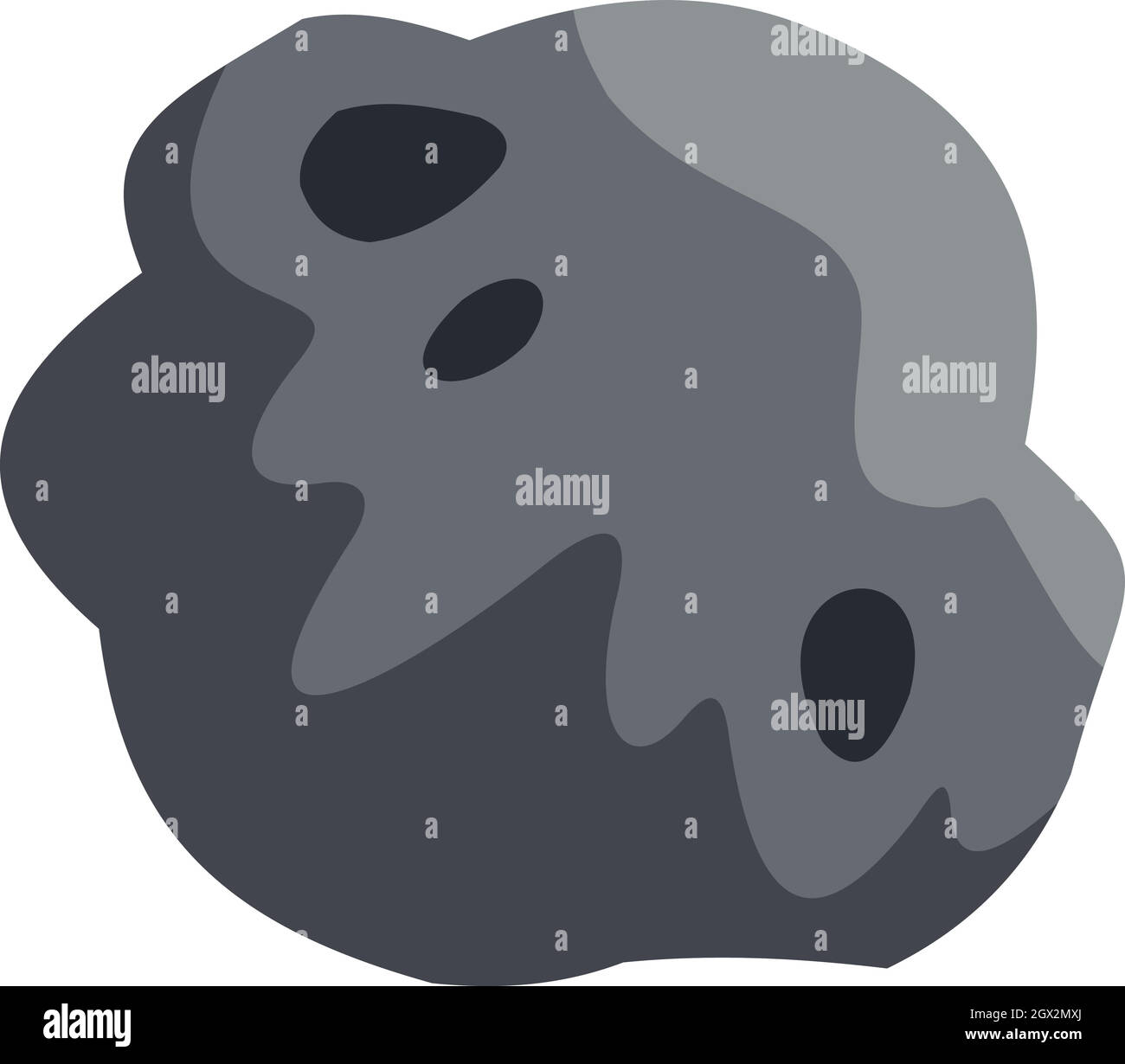 L'icône d'astéroïdes, style plat Illustration de Vecteur