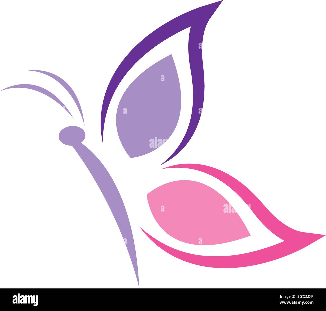Logo papillon vecteur modèle icône concevoir Illustration de Vecteur
