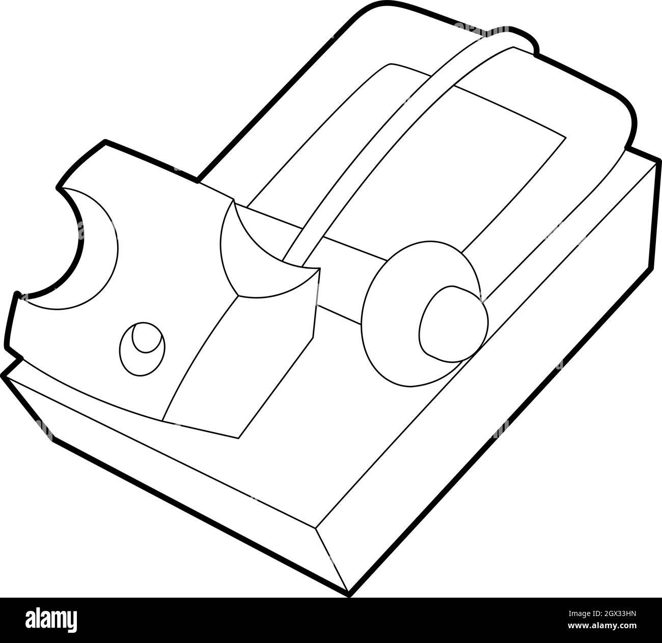 Mousetrap, icône de style contour Illustration de Vecteur