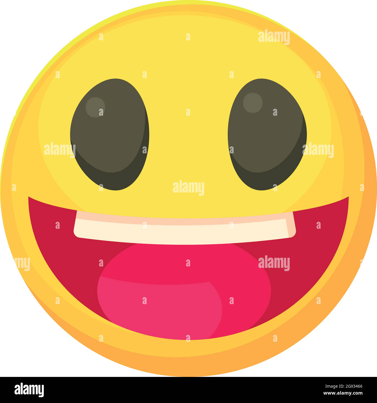 Icône smiley rire, style cartoon Illustration de Vecteur