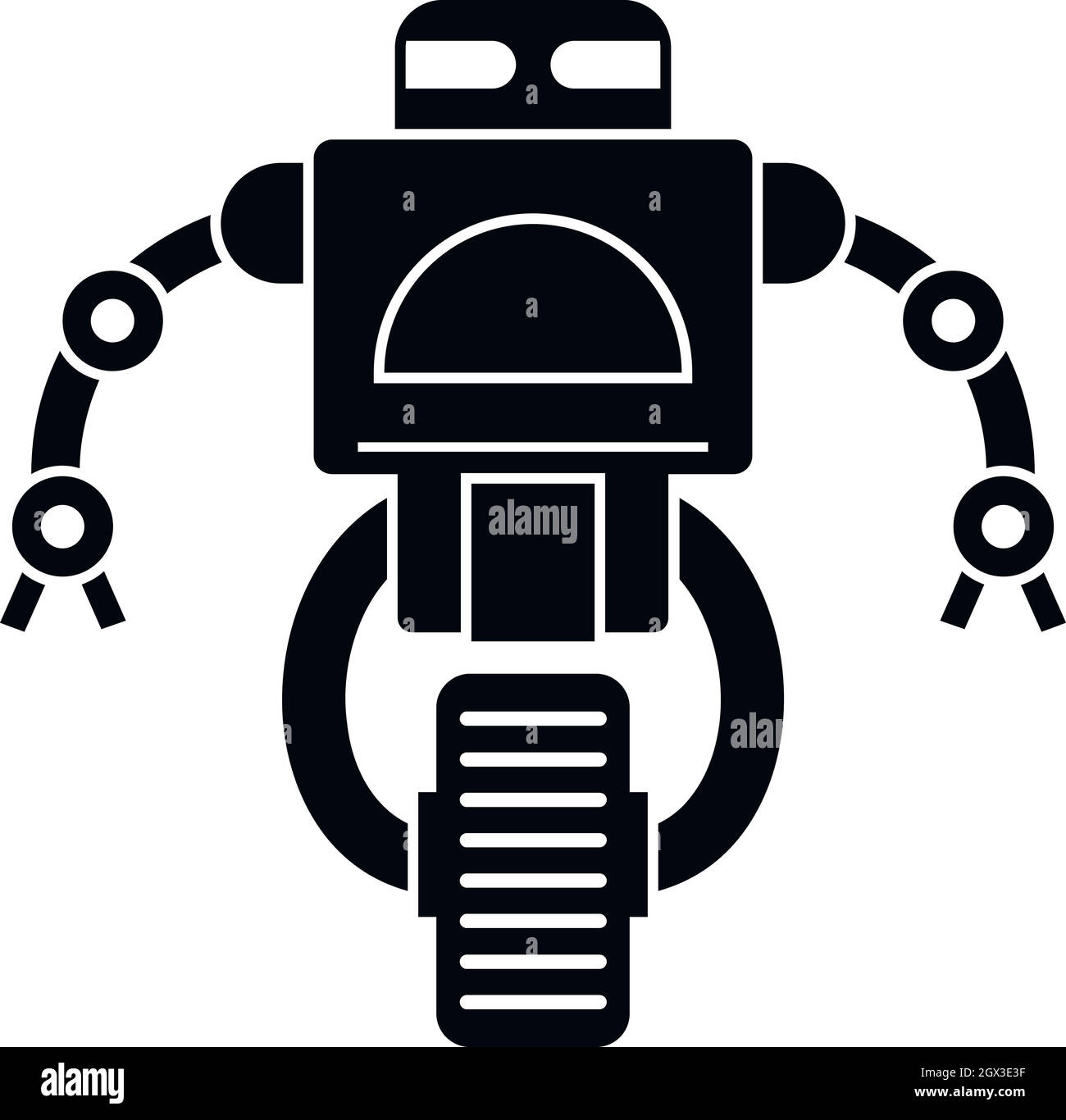 Icône robot Machine, le style simple Illustration de Vecteur