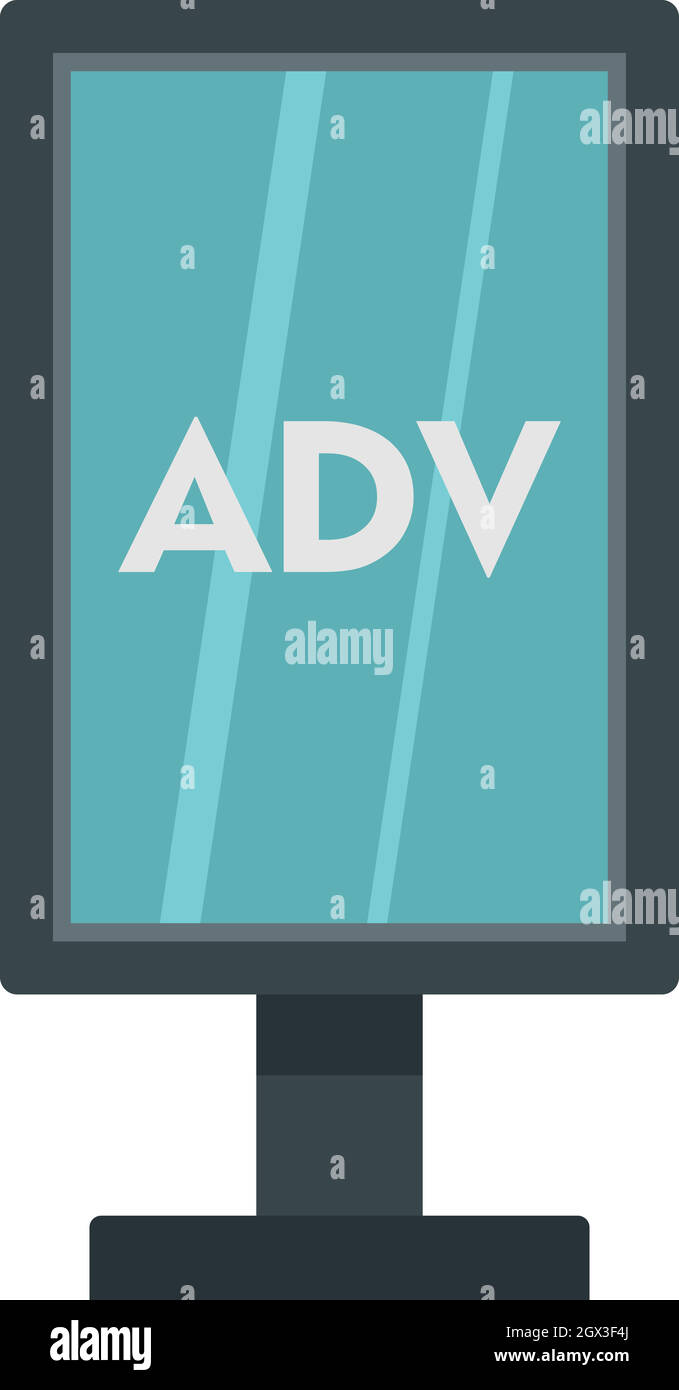 Stand publicitaire, icône de style plat Illustration de Vecteur