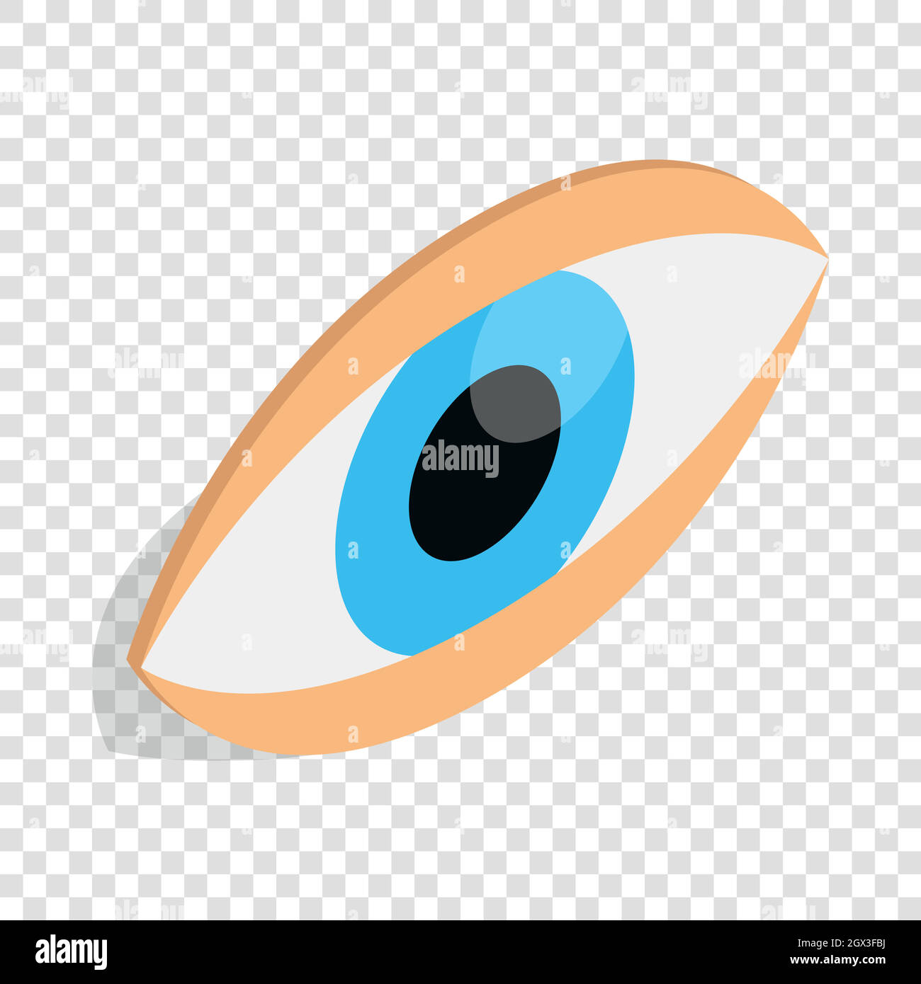 Icône isométrique yeux Illustration de Vecteur