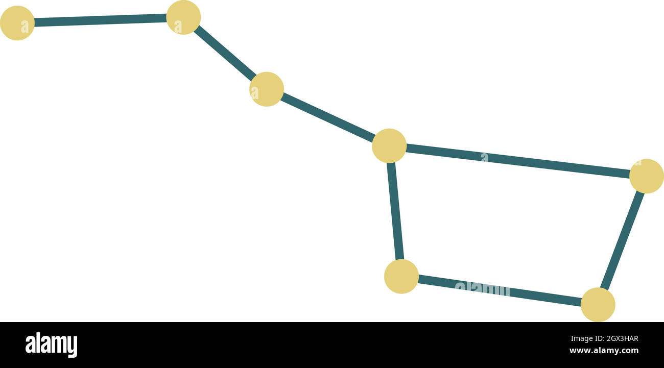 Icône de la Constellation, style plat Illustration de Vecteur