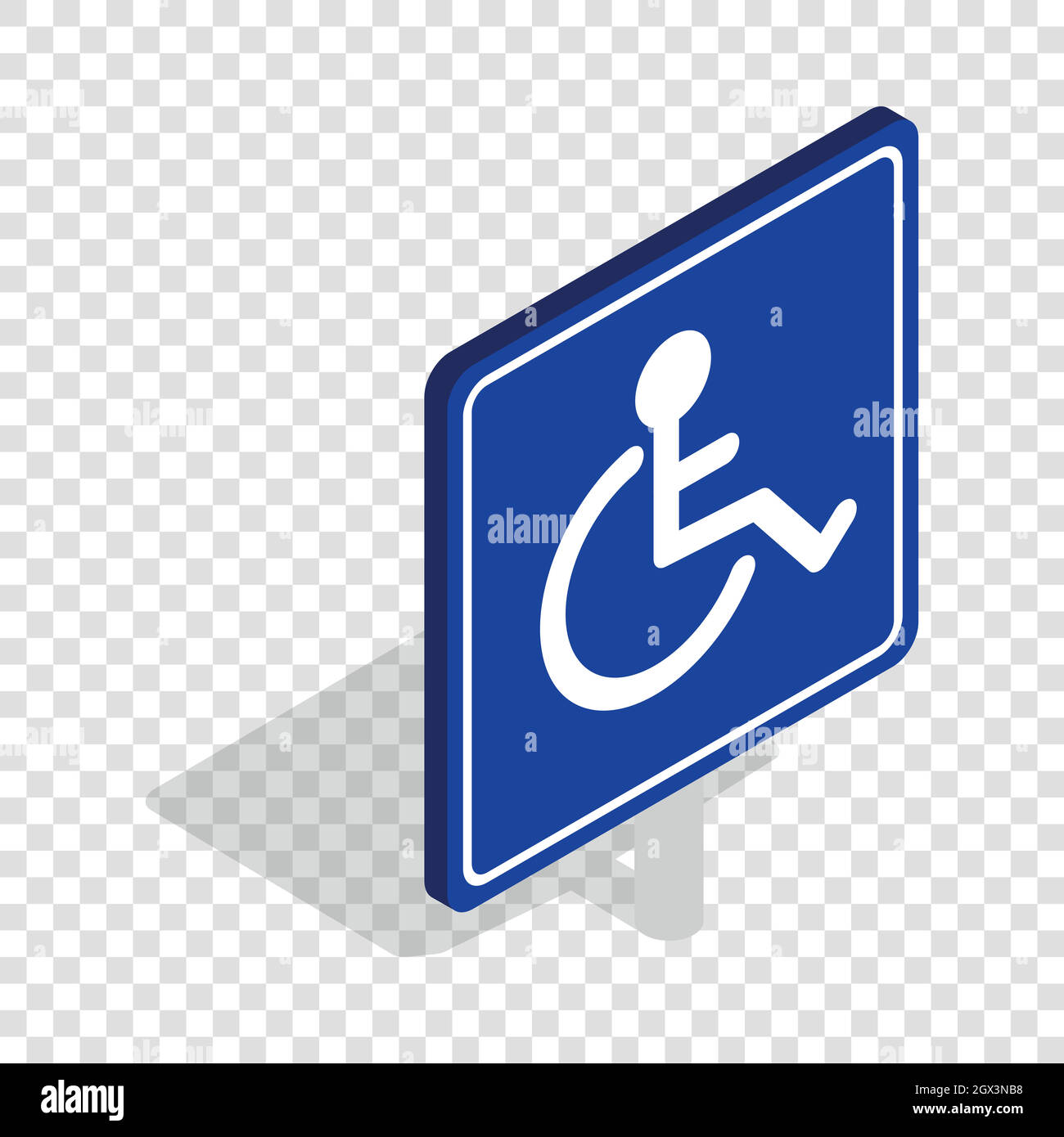 Mobilité handicap icône isométrique Illustration de Vecteur