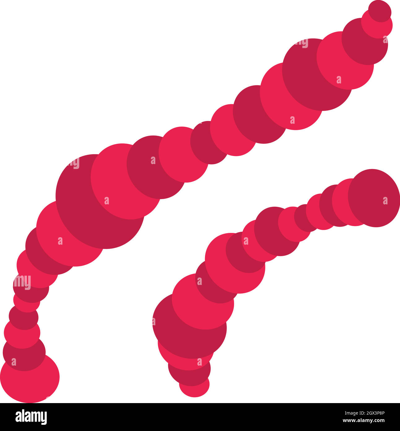 Les bactéries en spirale, l'icône de style plat Illustration de Vecteur