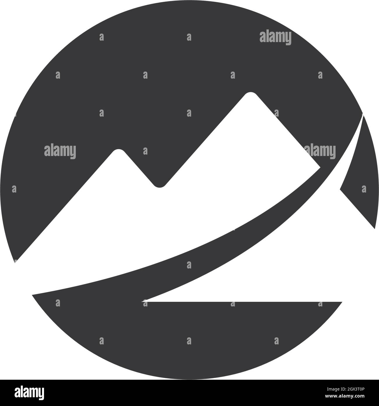 Logo Icône montagne Business Template Vector Illustration de Vecteur