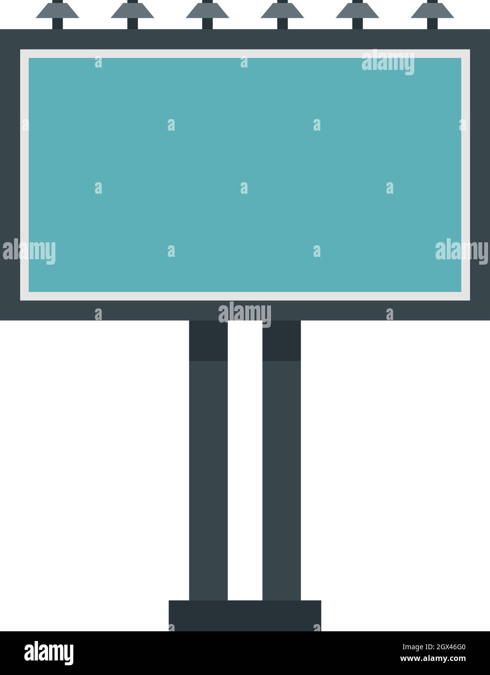 Panneau publicitaire, icône de style plat Illustration de Vecteur