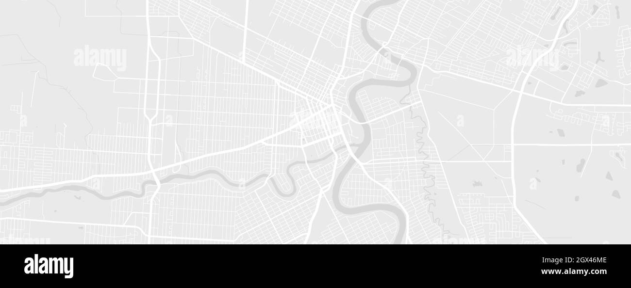 Carte horizontale vectorielle de la ville de Winnipeg, blanc et gris clair, illustration de la cartographie des rues et de l'eau. Format écran large, numérique f Illustration de Vecteur