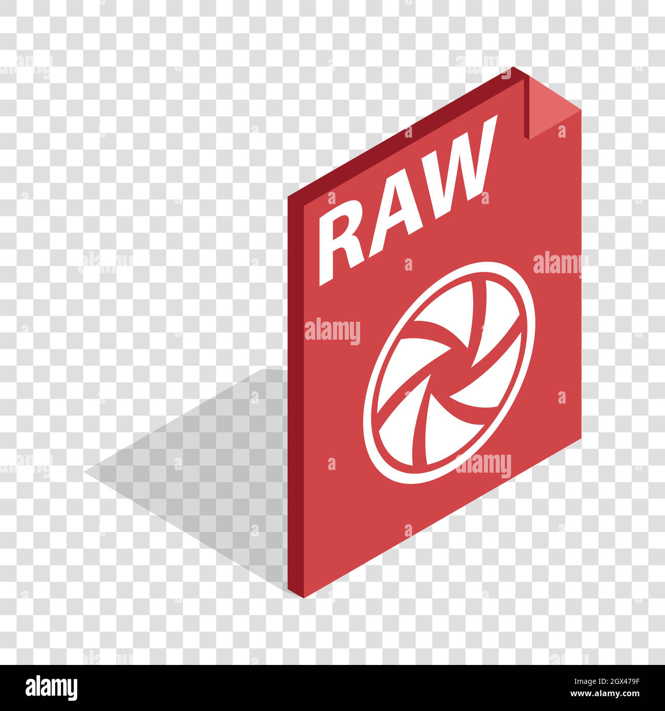 Format RAW icône isométrique Illustration de Vecteur