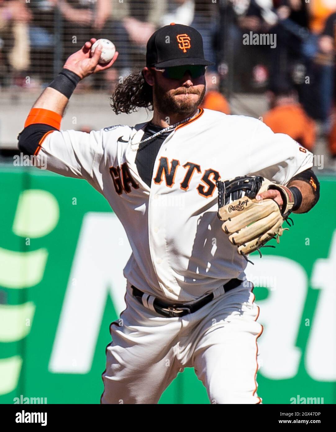 San Francisco, États-Unis. Octobre 03 2021 San Francisco CA, États-Unis pendant le match MLB entre les San Diego Padres et les San Francisco Giants. Giants a remporté 11-4 et le championnat NL Ouest à Oracle Park San Francisco Calif. Thurman James/CSM crédit: CAL Sport Media/Alay Live News Banque D'Images