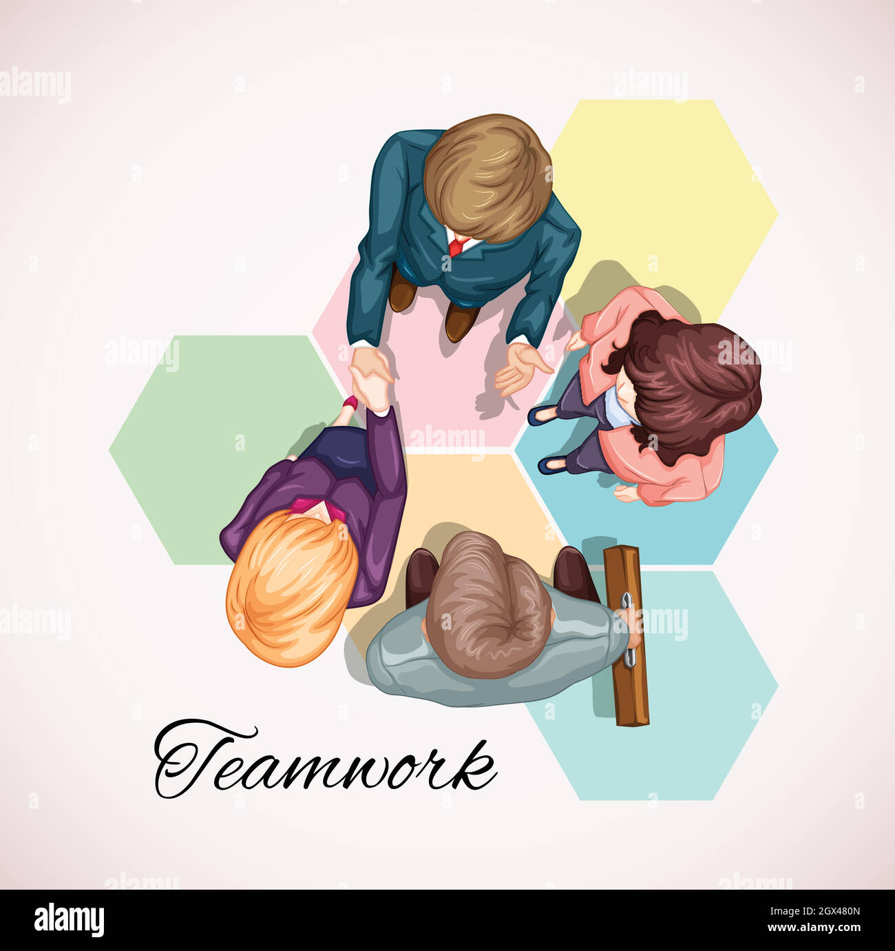 Business people shaking hands Illustration de Vecteur