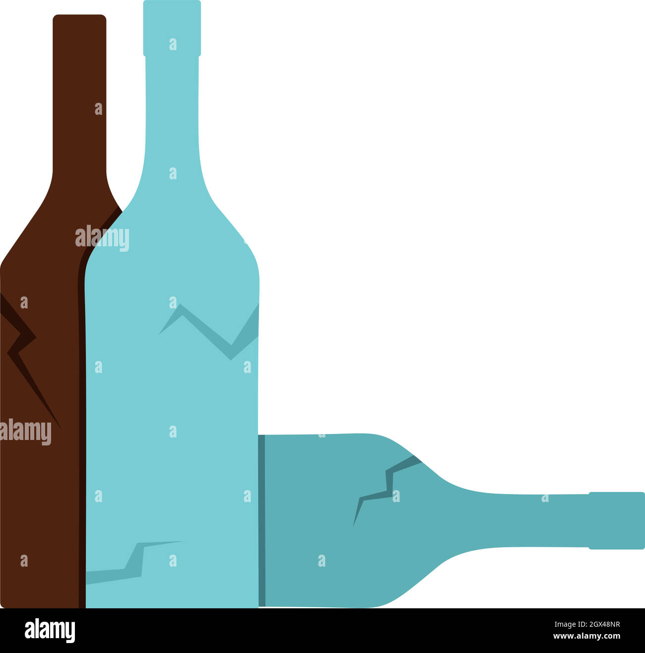 Icône style bouteilles, télévision Illustration de Vecteur