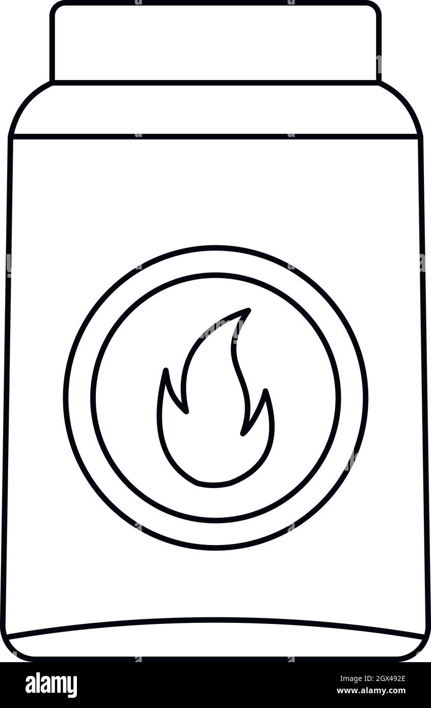 Boîte d'allumettes, l'icône de style contour Illustration de Vecteur