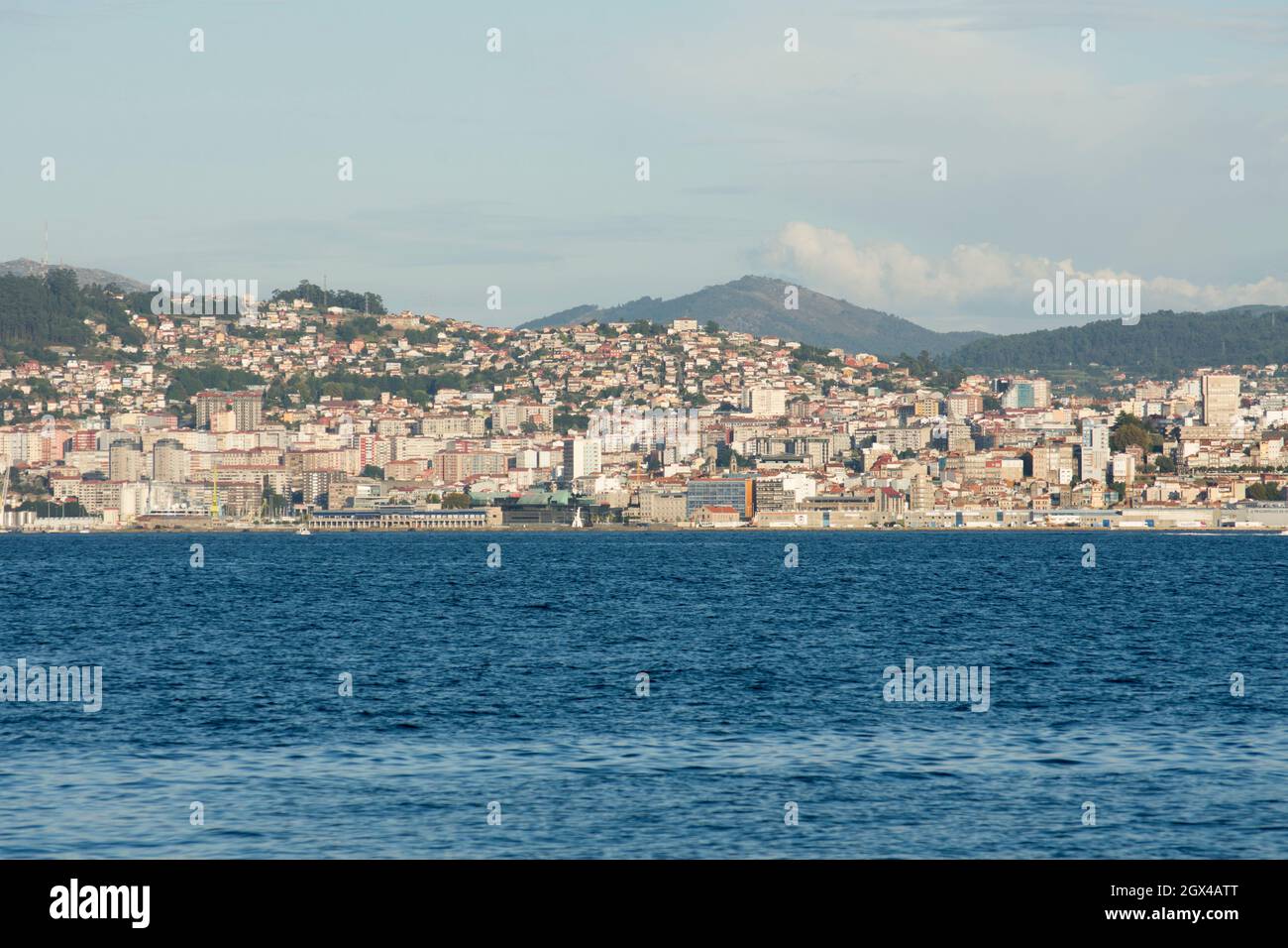 La ville de Vigo à ria de Vigo, Pontevedra, Galice, Espagne Banque D'Images
