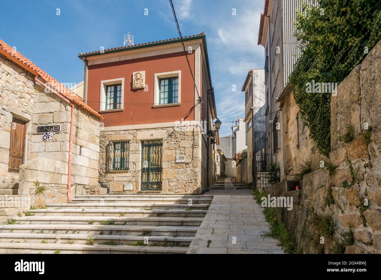 Cambados Espagne.Vieille ville historique, province de Pontevedra, Galice, Espagne. Banque D'Images