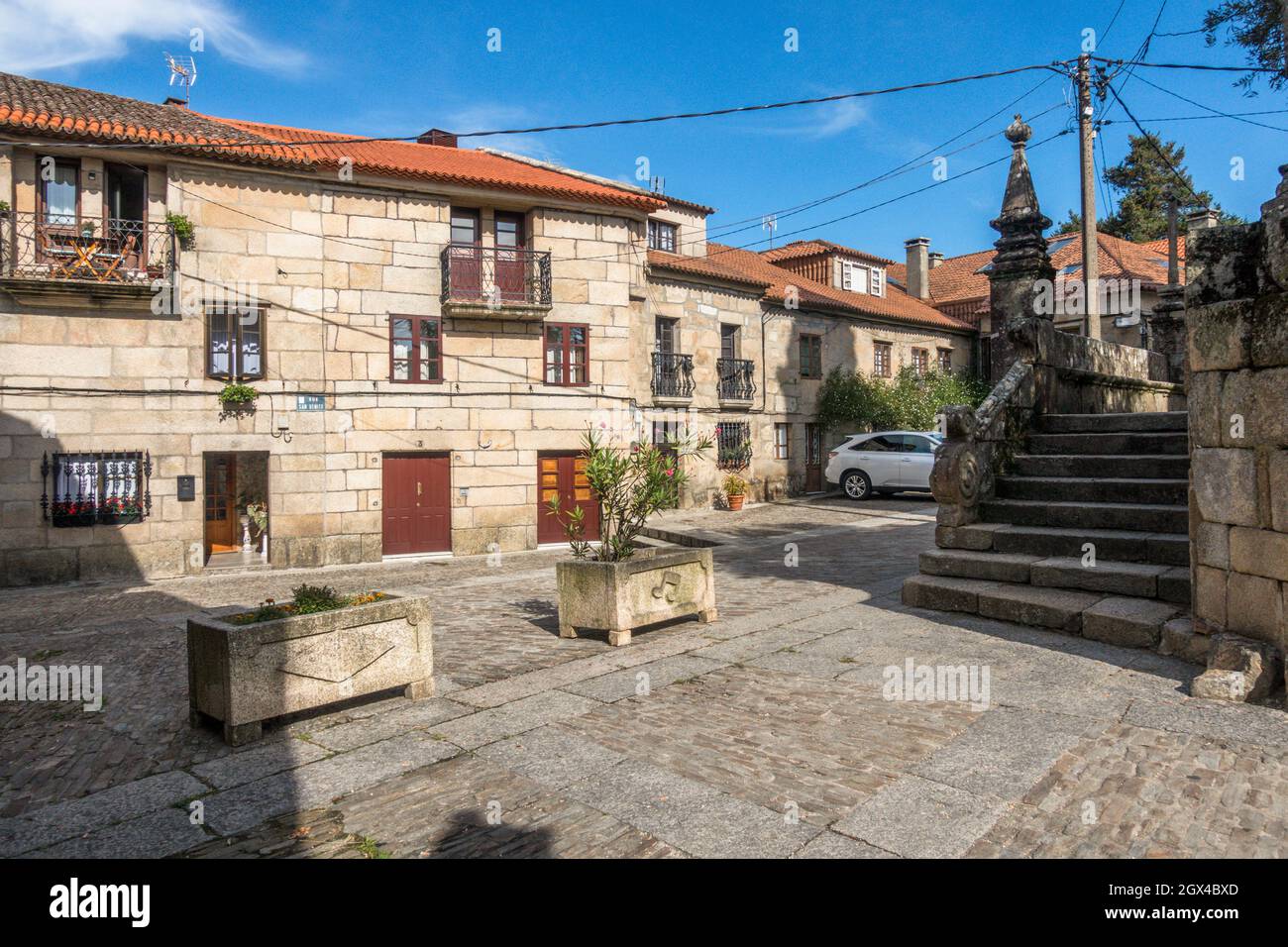 Cambados Espagne.Vieille ville historique, province de Pontevedra, Galice, Espagne. Banque D'Images