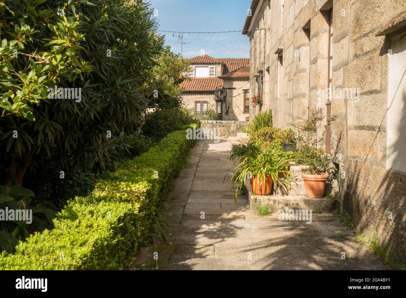 Cambados Espagne.Vieille ville historique, province de Pontevedra, Galice, Espagne. Banque D'Images