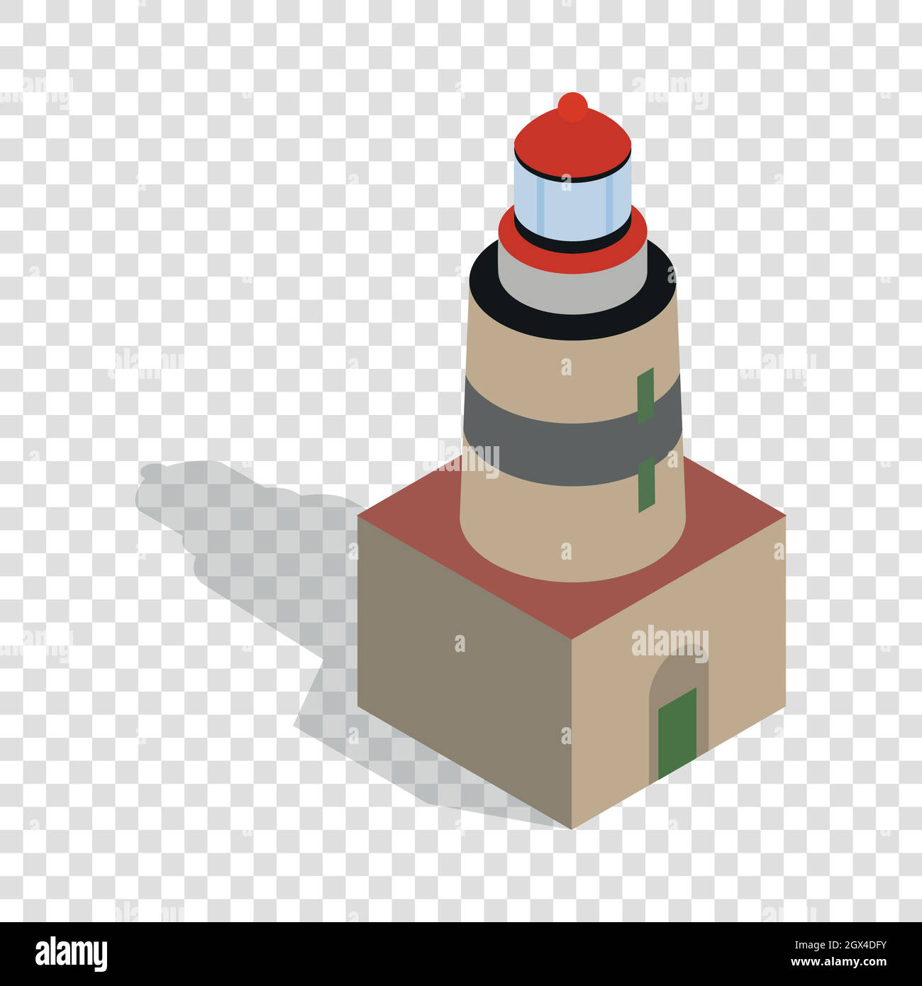 Phare de Falsterbo, Suède icône isométrique Illustration de Vecteur