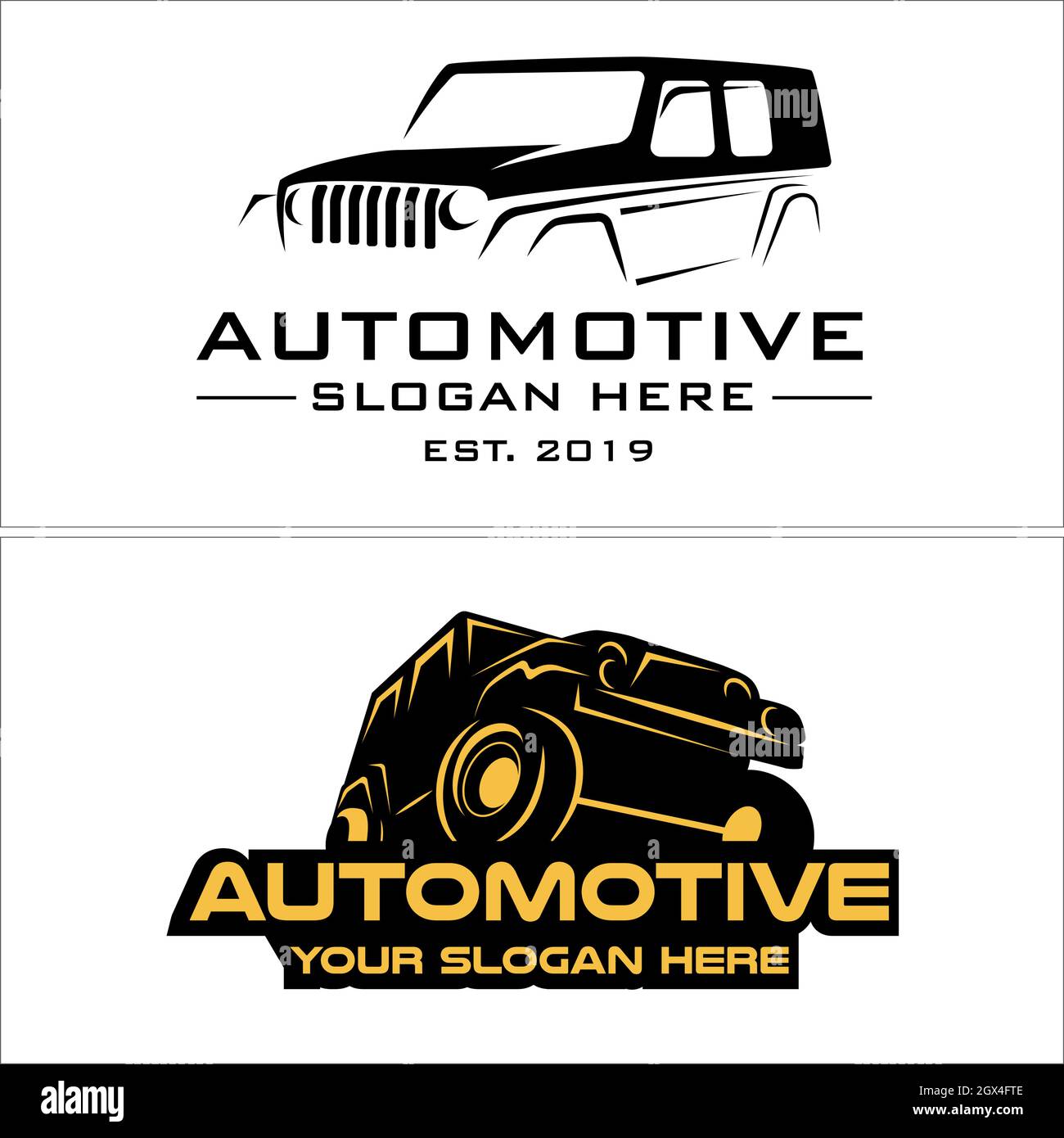 Voitures automobiles logo d'exploration Illustration de Vecteur