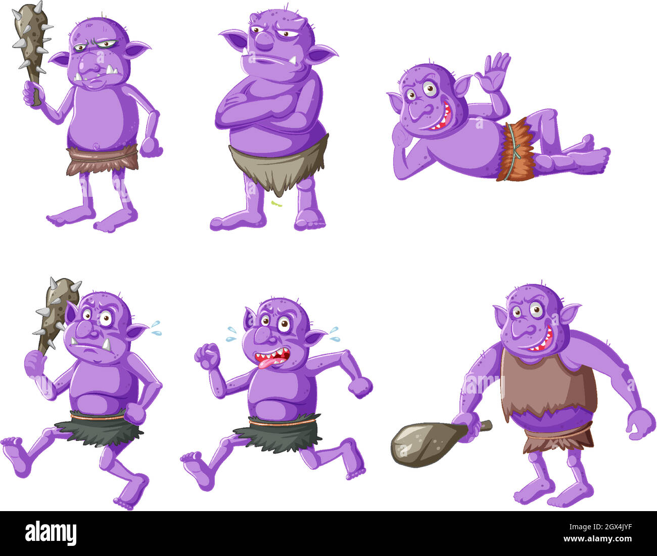 Conte Grincant Et Grimacant Gobelin violet Banque d'images détourées - Alamy