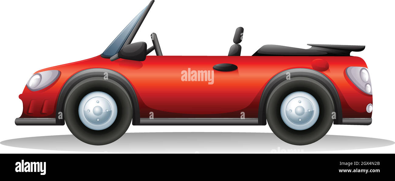 Une voiture sport rouge Illustration de Vecteur