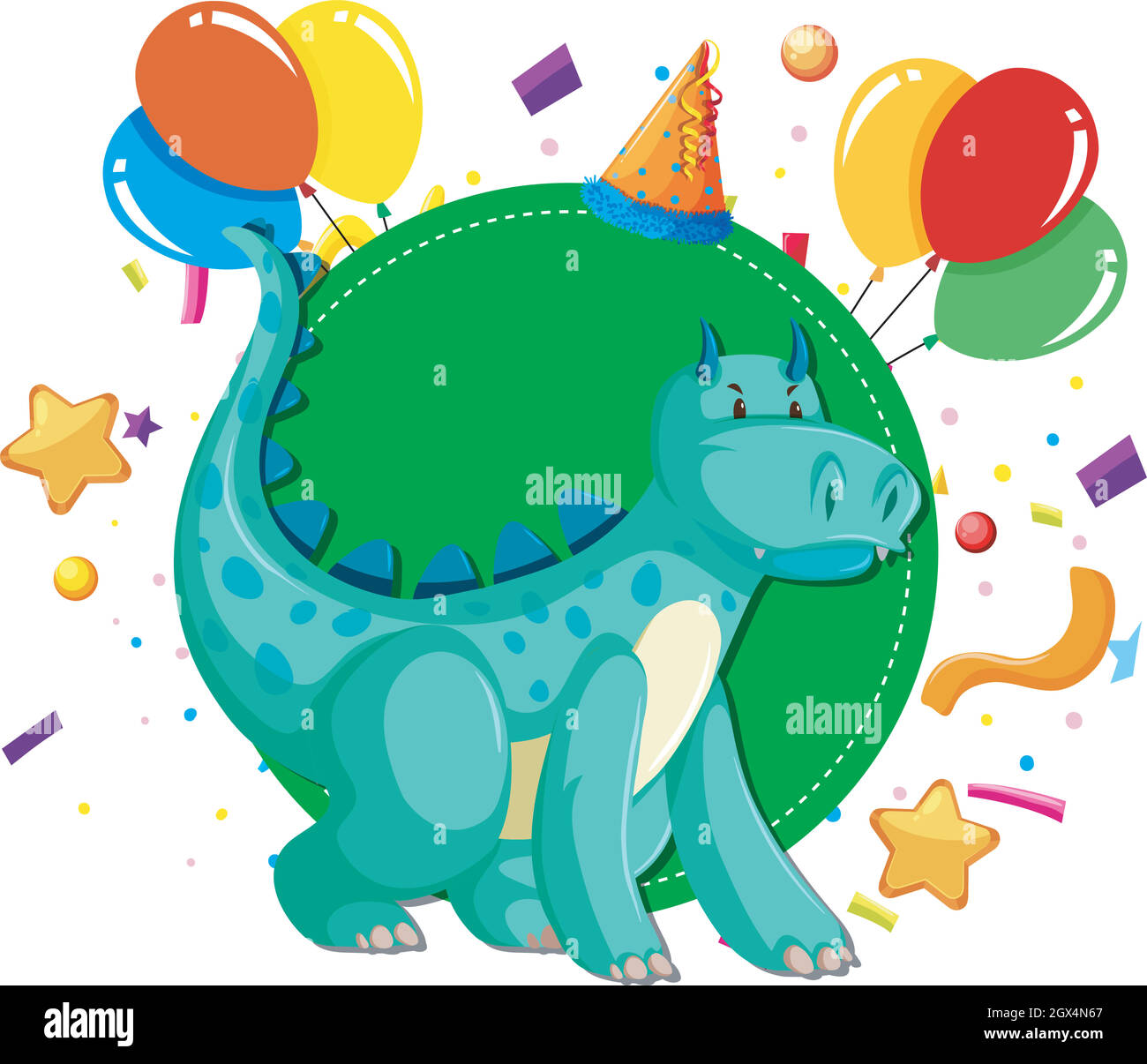 Concept de carte vert dinosaure Illustration de Vecteur