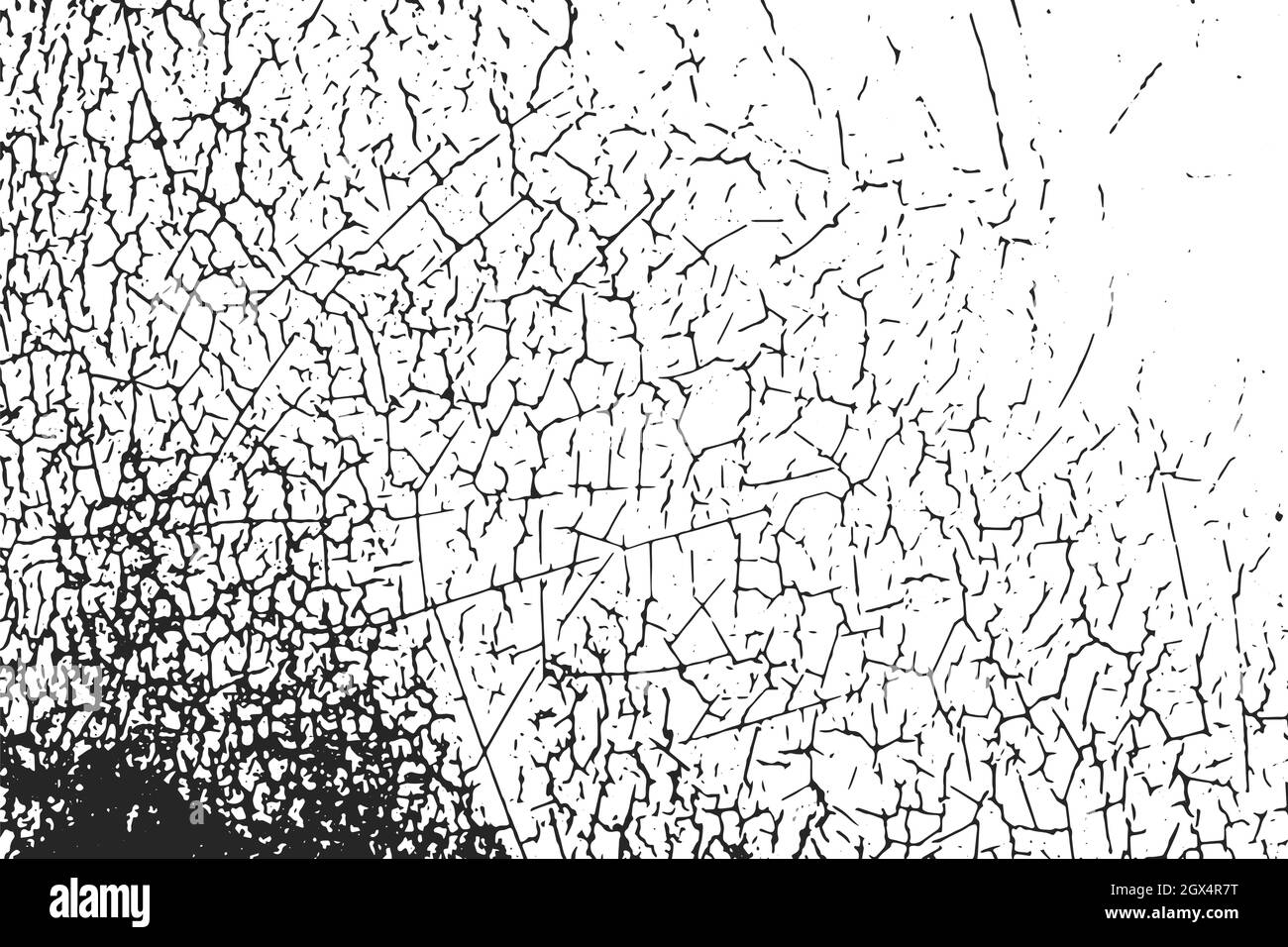 Textures grunge - modèle vectoriel de stock abstrait, superposition avec craquelure, fissures, rayures. Noir et blanc. Illustration de Vecteur