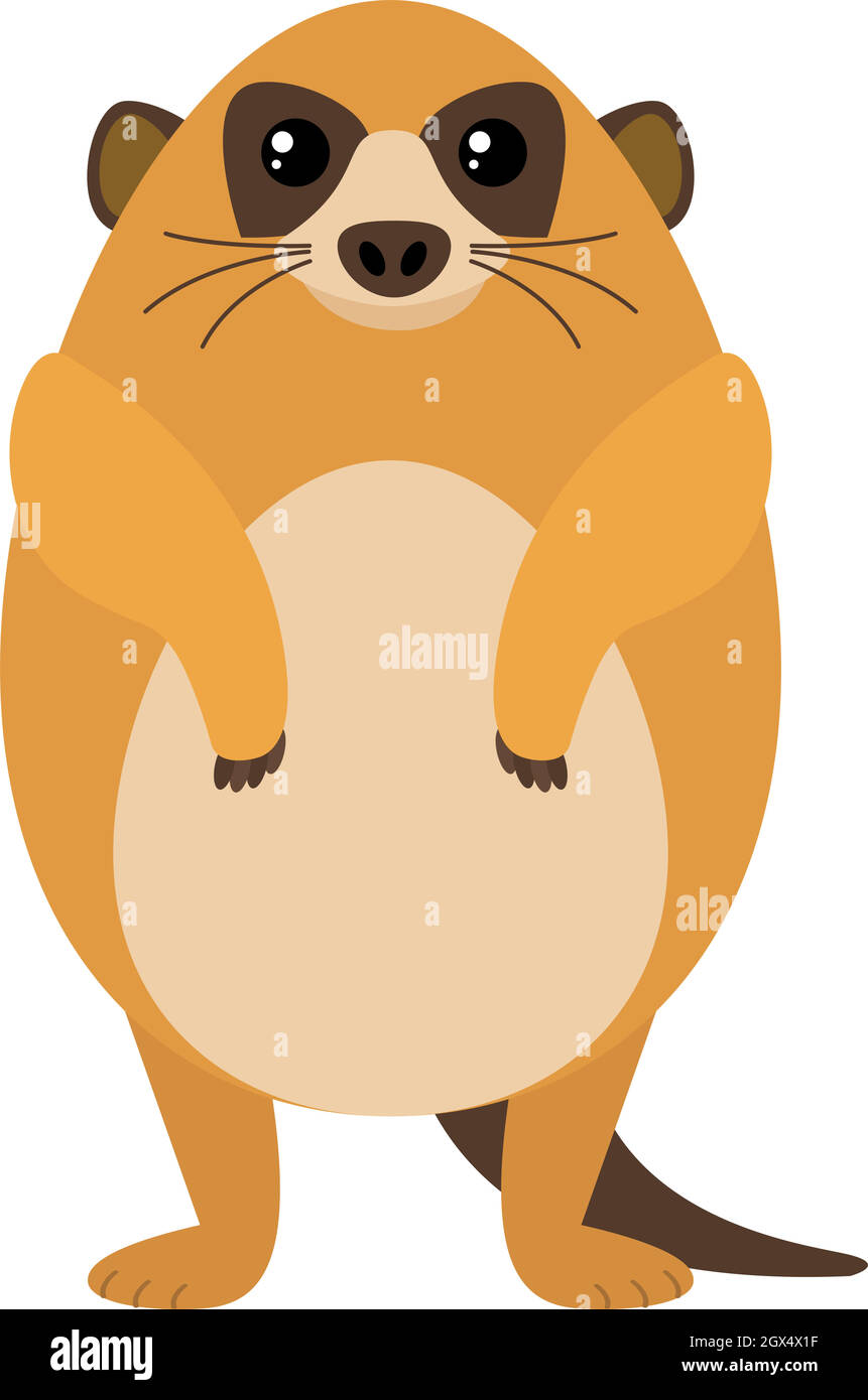 Meerkat sur fond blanc Illustration de Vecteur