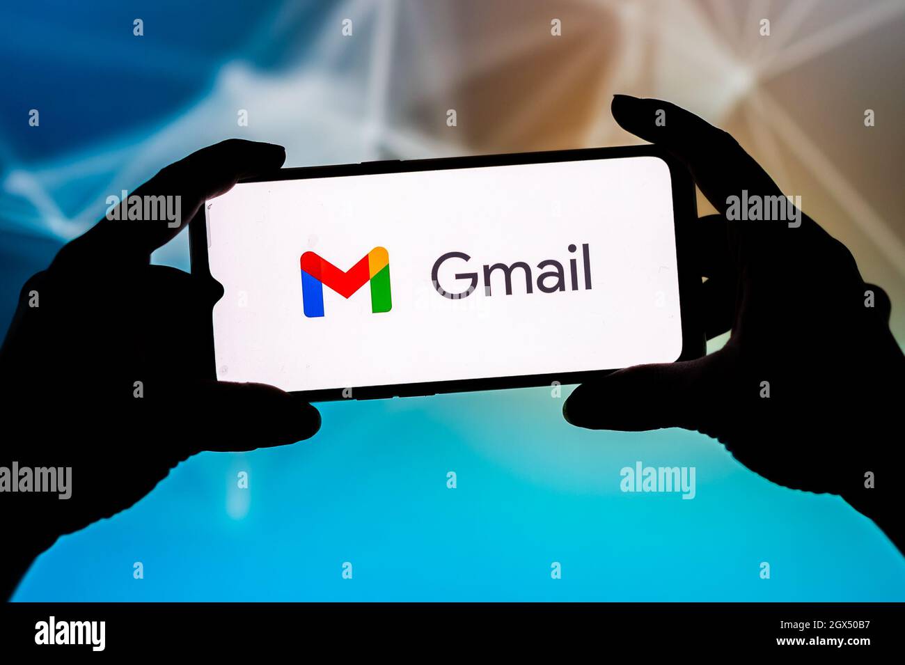 Pologne. 23 septembre 2021. Sur cette photo, un logo Google Gmail s'affiche sur un smartphone. (Image de crédit : © Mateusz Slodkowski/SOPA Images via ZUMA Press Wire) Banque D'Images